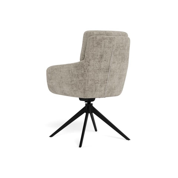 Actona Roger szare krzesło obrotowe tapicerowane do jadalni z podłokietnikami ( Rozmiar: uniwersalny )