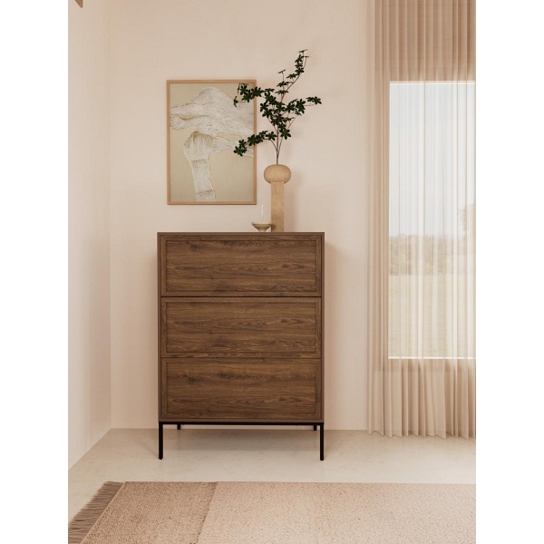 Komoda Palmdale dąb dymiony z szufladami na nóżkach do salonu ( Rozmiar: uniwersalny )