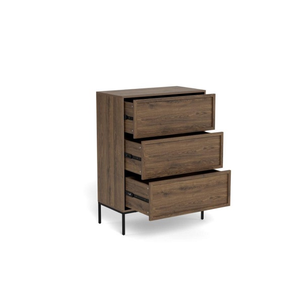 Komoda Palmdale dąb dymiony z szufladami na nóżkach do salonu ( Rozmiar: uniwersalny )