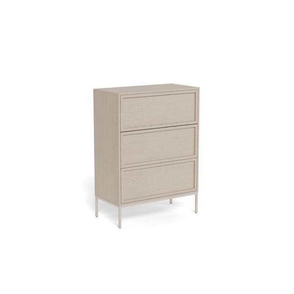 Komoda Palmdale szara nowoczesna z szufladami 80 cm do salonu ( Rozmiar: uniwersalny )