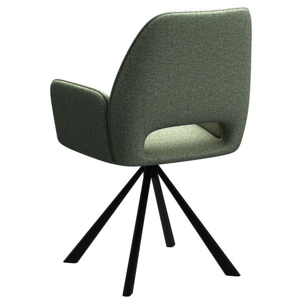 Krzesło Graham Actona zielone obrotowe tapicerowane do jadalni salonu ( Rozmiar: uniwersalny )