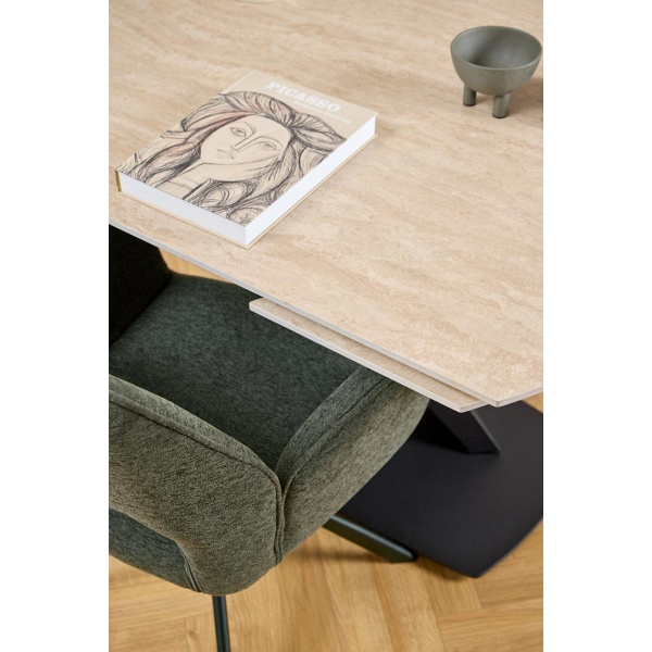 Krzesło Graham Actona zielone obrotowe tapicerowane do jadalni salonu ( Rozmiar: uniwersalny )