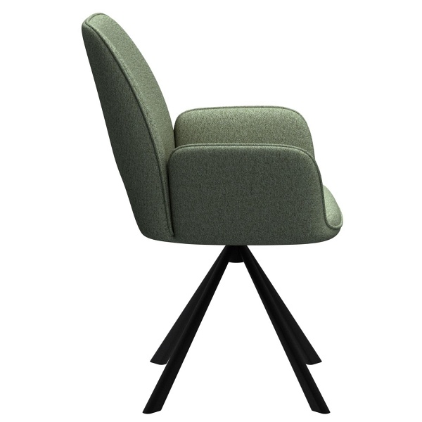 Krzesło Graham Actona zielone obrotowe tapicerowane do jadalni salonu ( Rozmiar: uniwersalny )