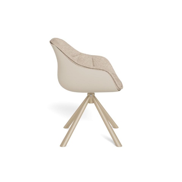 Actona Lenny beżowe krzesło obrotowe tapicerowane do jadalni i salonu ( Rozmiar: uniwersalny )