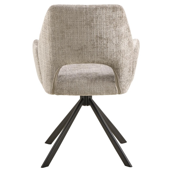 Actona Graham krzesło tapicerowane obrotowe szare do jadalni salonu ( Rozmiar: uniwersalny )