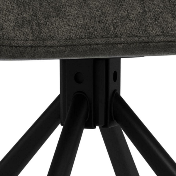 Krzesło Graham Actona tapicerowane obrotowe szare do jadalni i salonu ( Rozmiar: uniwersalny )