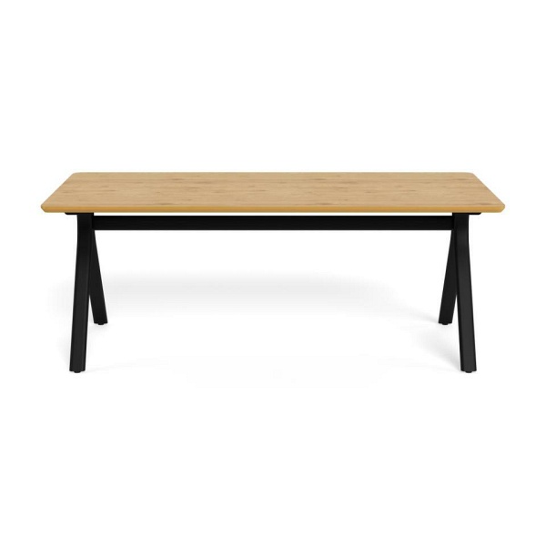 Stół Bristol 200x100 dębowy do jadalni nowoczesny na czarnych nogach ( Rozmiar: uniwersalny )