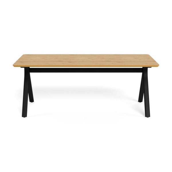 Stół Bristol 200x100 dębowy do jadalni nowoczesny na czarnych nogach ( Rozmiar: uniwersalny )