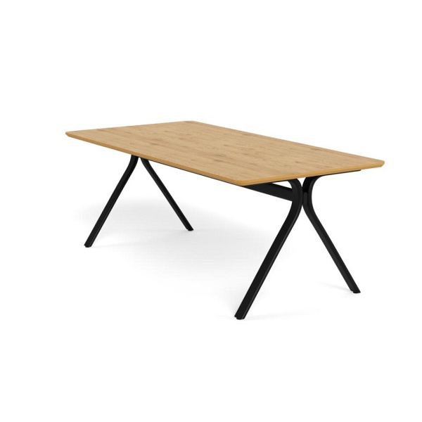 Stół Bristol 200x100 dębowy do jadalni nowoczesny na czarnych nogach ( Rozmiar: uniwersalny )