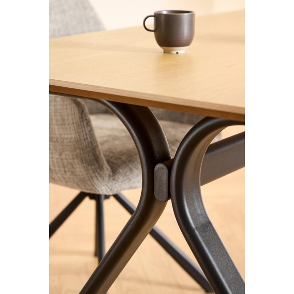 Stół Bristol 200x100 dębowy do jadalni nowoczesny na czarnych nogach ( Rozmiar: uniwersalny )