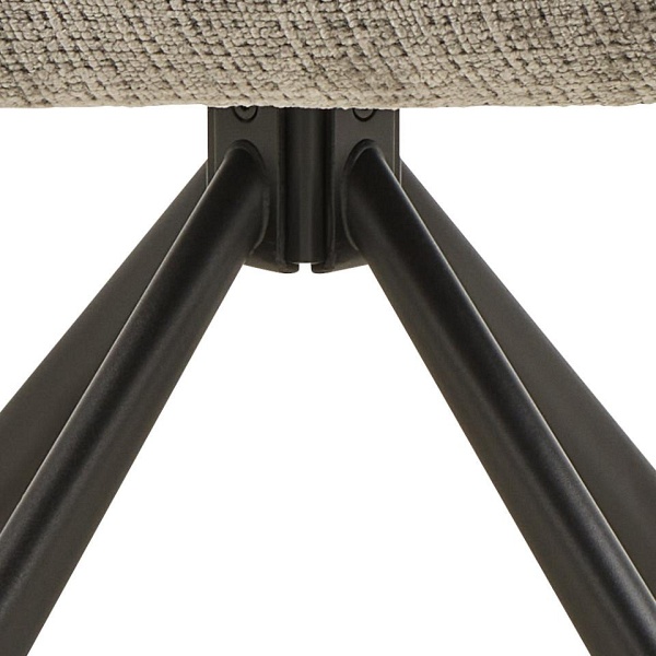 Krzesło Graham Actona szare tapicerowane obrotowe do jadalni z podłokietnikami ( Rozmiar: uniwersalny )