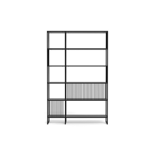 Regał loftowy Strington czarny metalowy na książki 120 cm Actona ( Rozmiar: uniwersalny )