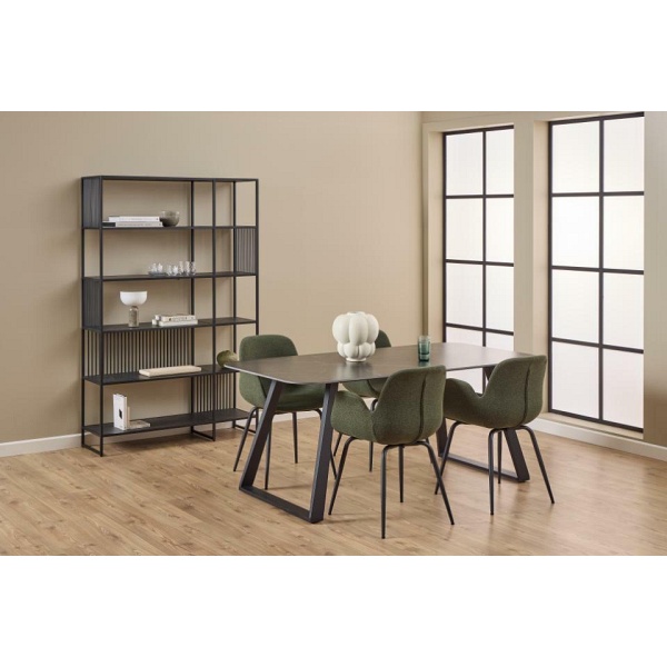 Regał loftowy Strington czarny metalowy na książki 120 cm Actona ( Rozmiar: uniwersalny )