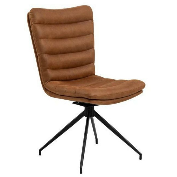 Actona Grafton krzesło obrotowe do jadalni brązowe loftowe ( Rozmiar: uniwersalny )