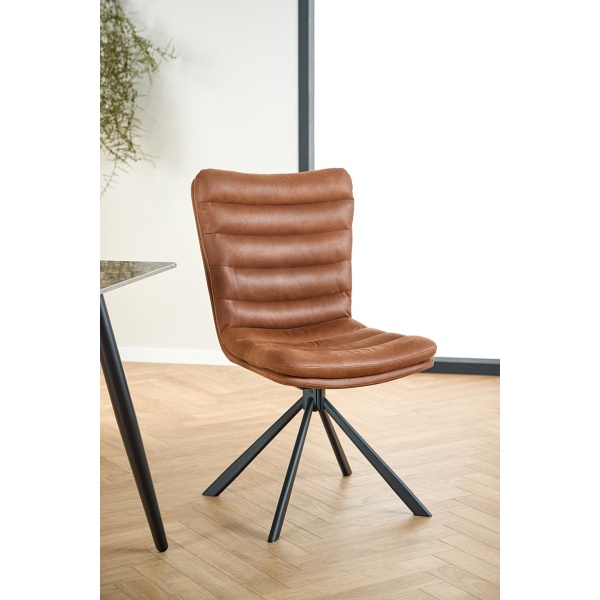 Actona Grafton krzesło obrotowe do jadalni brązowe loftowe ( Rozmiar: uniwersalny )