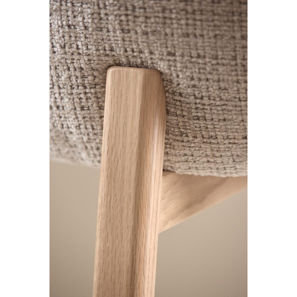 Krzesło Darlene beżowe tapicerowane skandynskie do jadalni Actona ( Rozmiar: uniwersalny )