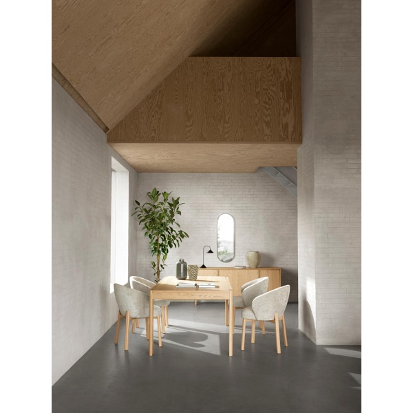 Krzesło Darlene beżowe tapicerowane skandynskie do jadalni Actona ( Rozmiar: uniwersalny )