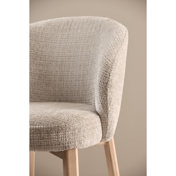 Krzesło Darlene beżowe tapicerowane skandynskie do jadalni Actona ( Rozmiar: uniwersalny )