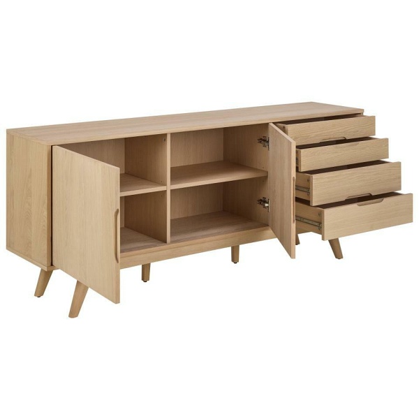 Komoda Marte Actona skandynawska dębowa biała olejowana 180 cm do salonu ( Rozmiar: uniwersalny )