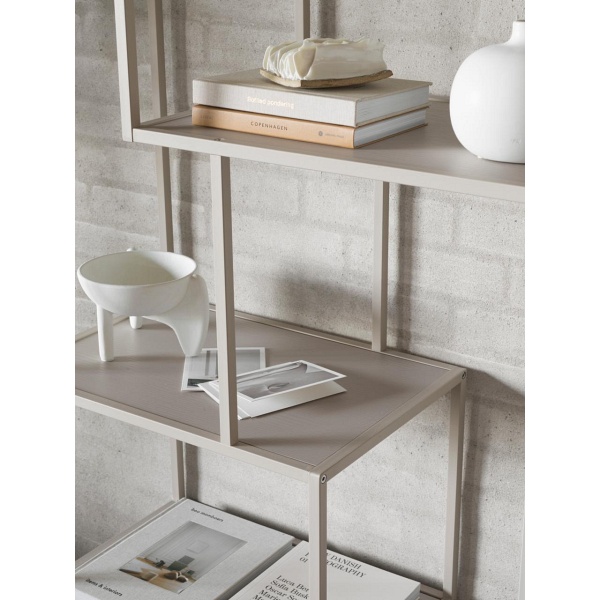 Regał na książki Seaford II szary loftowy metalowy 77 cm Actona ( Rozmiar: uniwersalny )