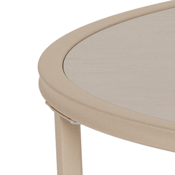 Seaford stolik kawowy okrągły szary nowoczesny metalowy 80 cm ( Rozmiar: uniwersalny )