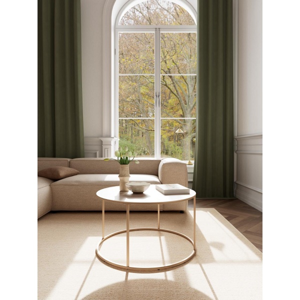 Seaford stolik kawowy okrągły szary nowoczesny metalowy 80 cm ( Rozmiar: uniwersalny )