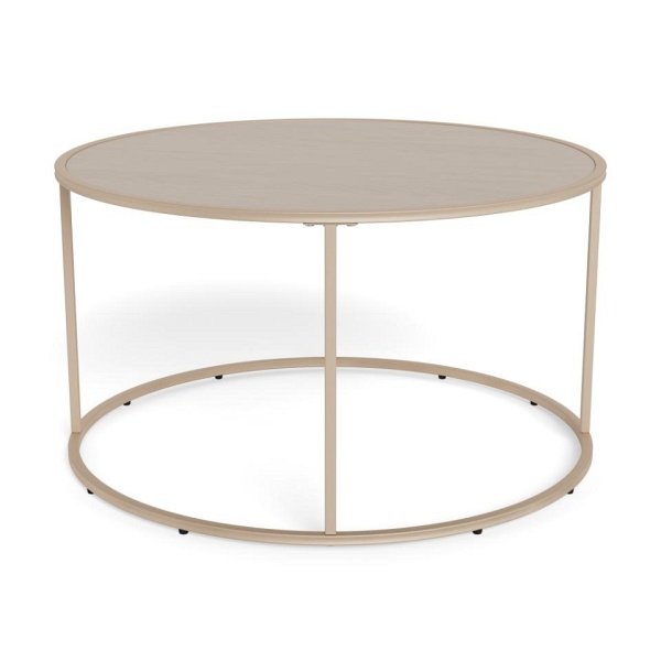 Seaford stolik kawowy okrągły szary nowoczesny metalowy 80 cm ( Rozmiar: uniwersalny )