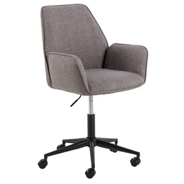 Fotel biurowy Glenda wygodny obrotowy tapicerowany szary do biurka ( Rozmiar: uniwersalny )