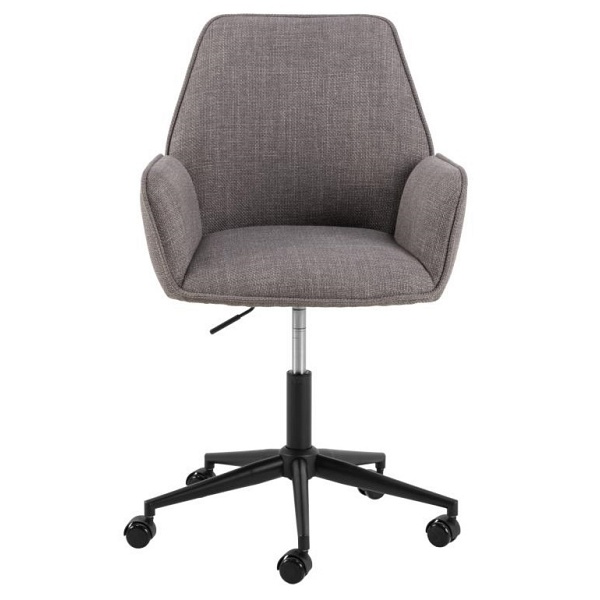 Fotel biurowy Glenda wygodny obrotowy tapicerowany szary do biurka ( Rozmiar: uniwersalny )