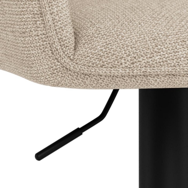 Hoker Glenda beżowy tapicerowany do kuchni regulowany obrotowy ( Rozmiar: uniwersalny )