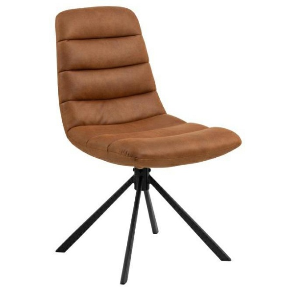 Krzesło Milford Actona obrotowe tapicerowane brązowe do jadalni ( Rozmiar: uniwersalny )
