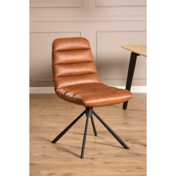 Krzesło Milford Actona obrotowe tapicerowane brązowe do jadalni ( Rozmiar: uniwersalny )