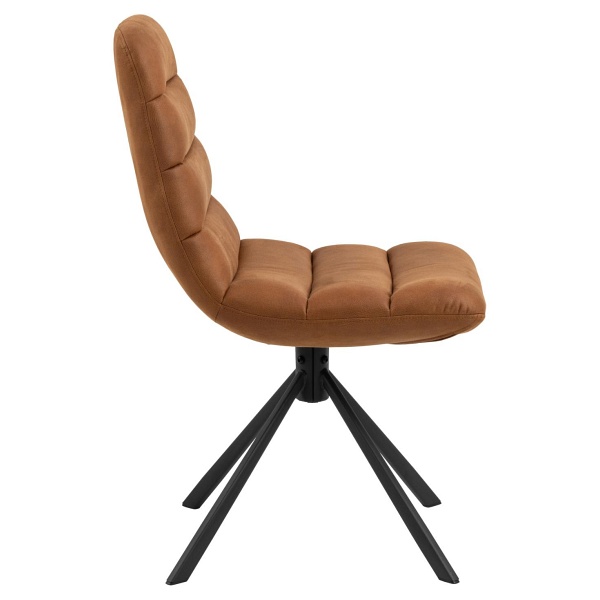 Krzesło Milford Actona obrotowe tapicerowane brązowe do jadalni ( Rozmiar: uniwersalny )