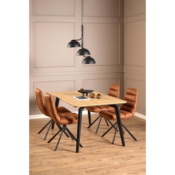 Krzesło Milford Actona obrotowe tapicerowane brązowe do jadalni ( Rozmiar: uniwersalny )