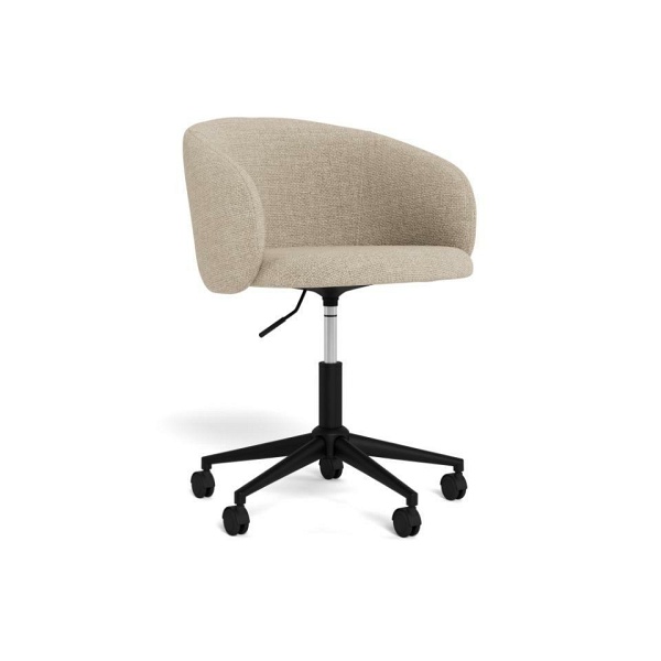 Fotel biurowy Eleanor beżowy obrotowy z podłokietnikami do biurka ( Rozmiar: uniwersalny )