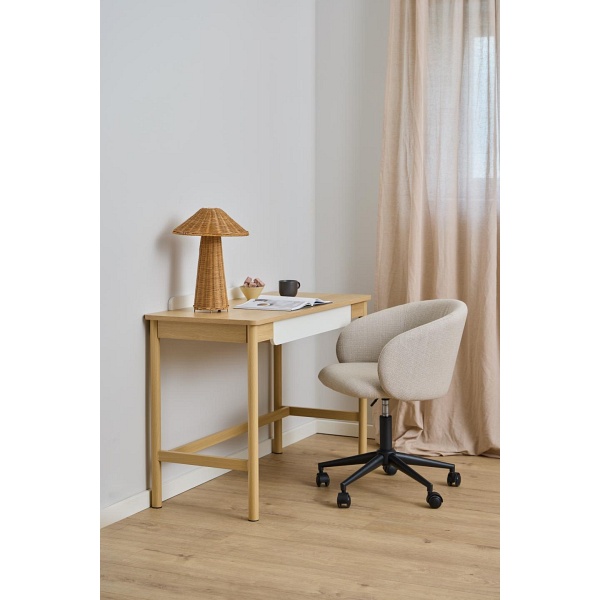 Fotel biurowy Eleanor beżowy obrotowy z podłokietnikami do biurka ( Rozmiar: uniwersalny )