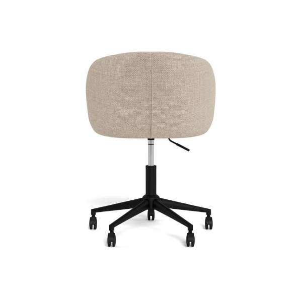 Fotel biurowy Eleanor beżowy obrotowy z podłokietnikami do biurka ( Rozmiar: uniwersalny )
