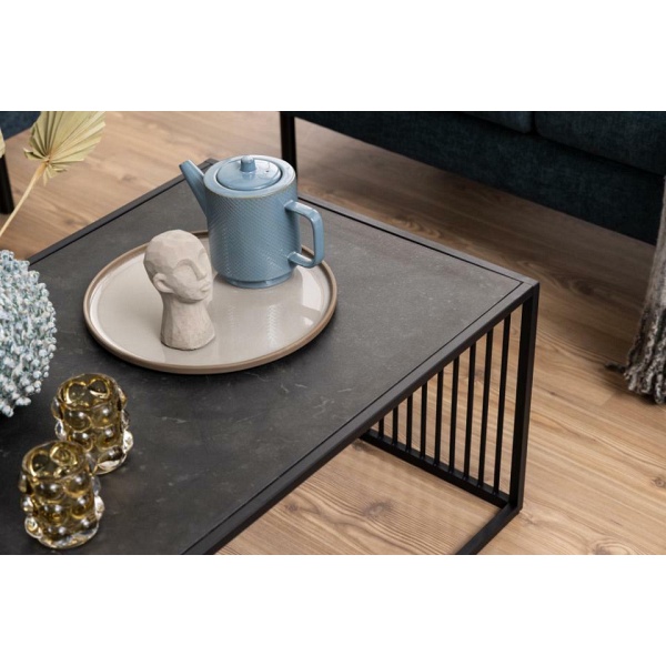 Actona Strington stolik kawowy prostokątny czarny loft do salonu ( Rozmiar: uniwersalny )