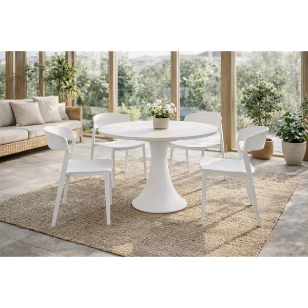 Krzesło Ribbon beżowe z tworzywa nowoczesne krzesło do jadalni i kuchni ( Rozmiar: uniwersalny )