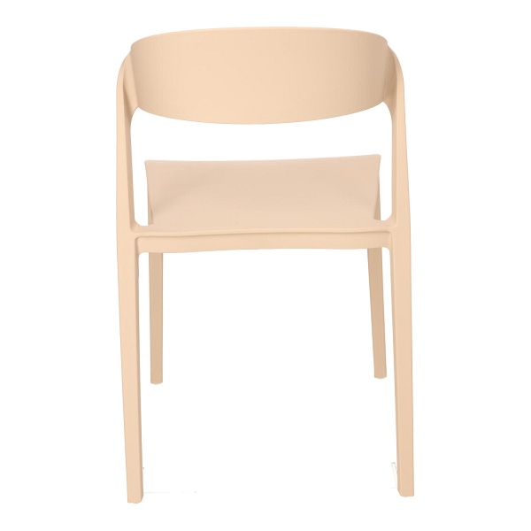 Krzesło Ribbon beżowe z tworzywa nowoczesne krzesło do jadalni i kuchni ( Rozmiar: uniwersalny )