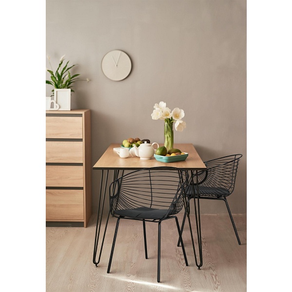 Krzesło metalowe Sligo srebrne do jadalni i kuchni z podłokietnikami ( Rozmiar: uniwersalny )