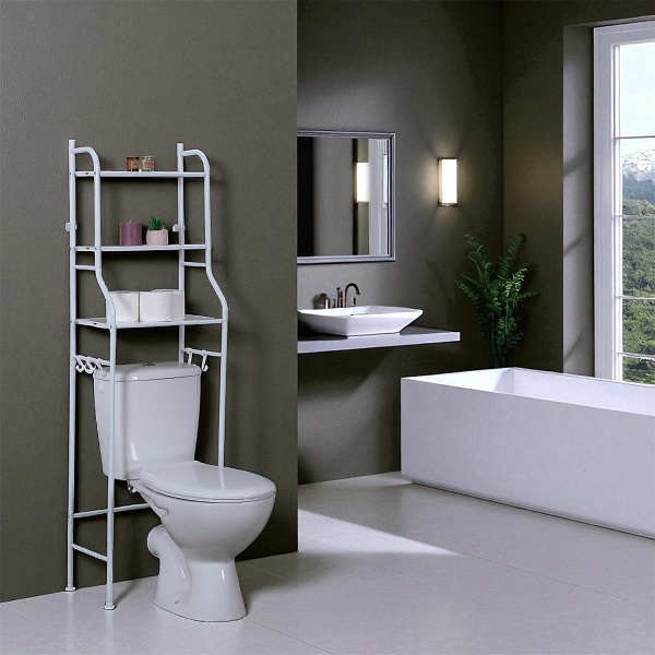 Intesi regał łazienkowy nad sedes biały metalowy 3 półki 150 cm ( Rozmiar: uniwersalny )