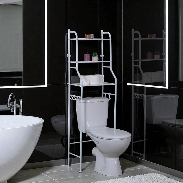 Intesi regał łazienkowy nad sedes biały metalowy 3 półki 150 cm ( Rozmiar: uniwersalny )