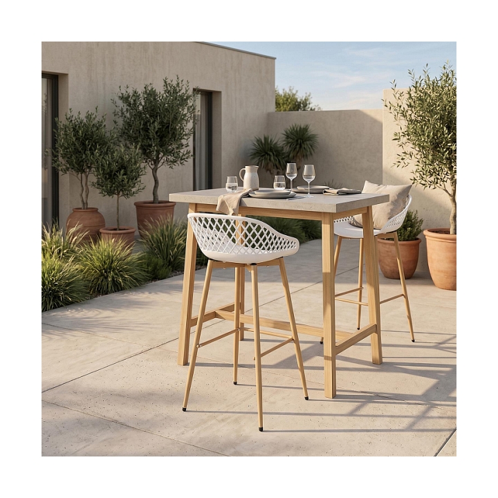 Hoker Malaga biały do kuchni i wyspy skandynawski na 4 nogach - Intesi