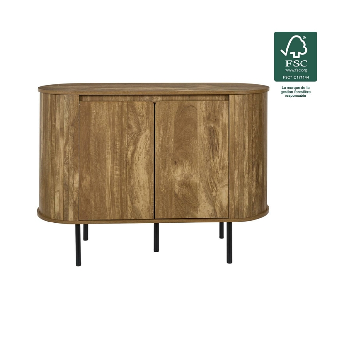 Komoda Hermiona nowoczesna na nóżkach do salonu naturalna 110 cm - Intesi