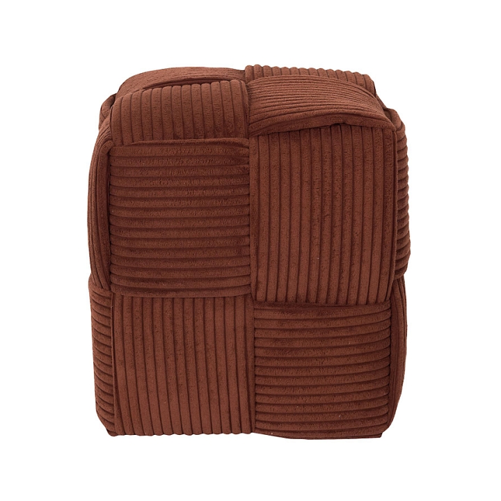 Pufa Scott sztruksowa terracotta do salonu prostokątna 38 cm - Intesi