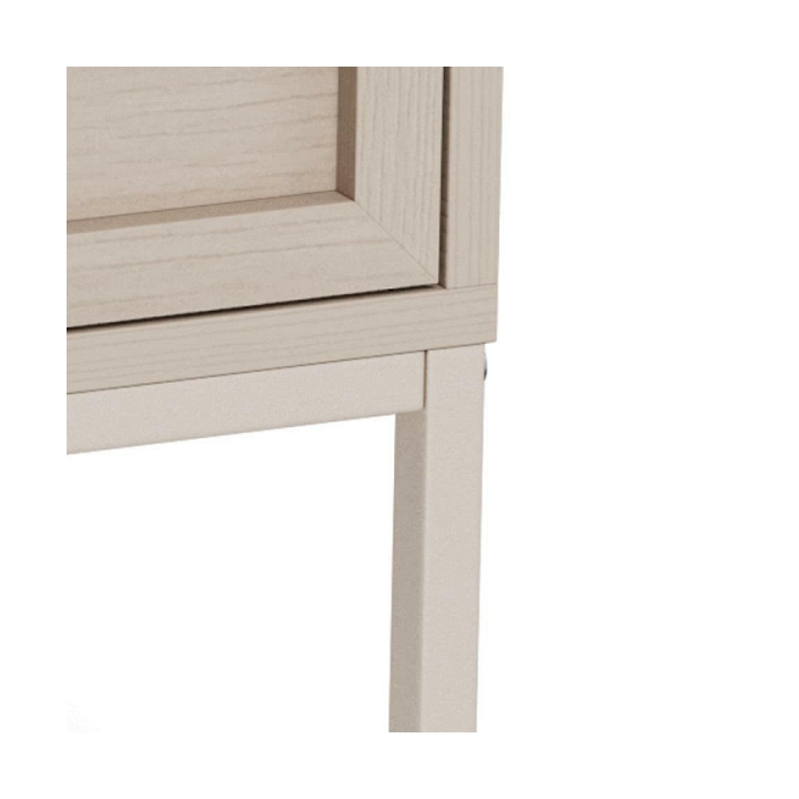 Szafka nocna do sypialni Palmdale szara z 2 szufladami 46 cm - ACTONA