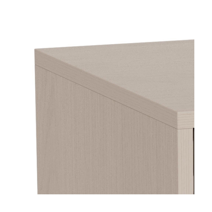 Szafka nocna do sypialni Palmdale szara z 2 szufladami 46 cm - ACTONA