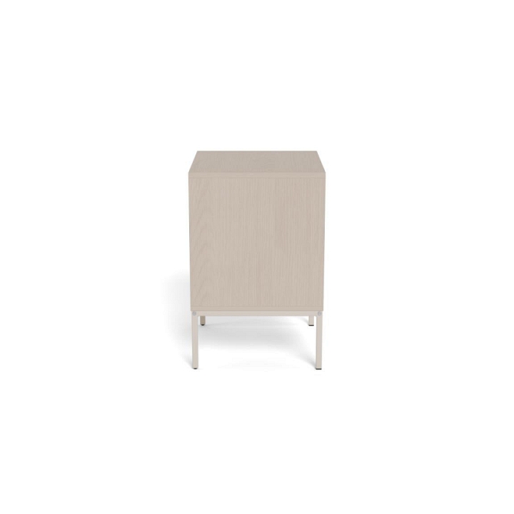 Szafka nocna do sypialni Palmdale szara z 2 szufladami 46 cm - ACTONA