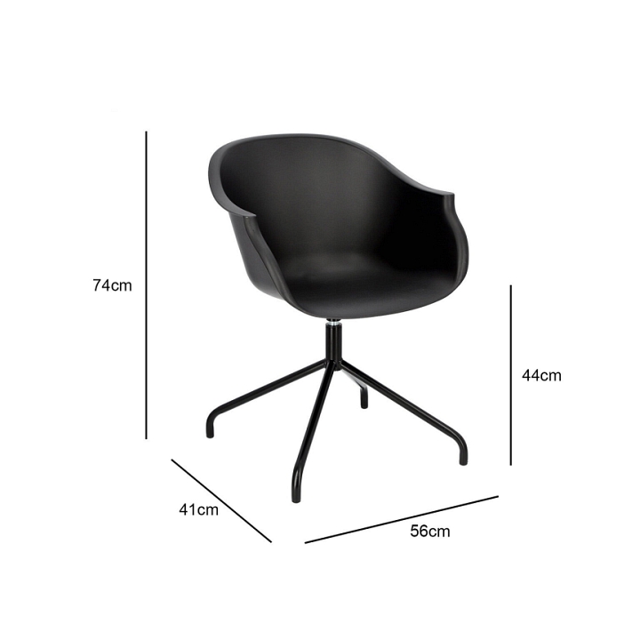 Krzesło Roundy Black - Intesi